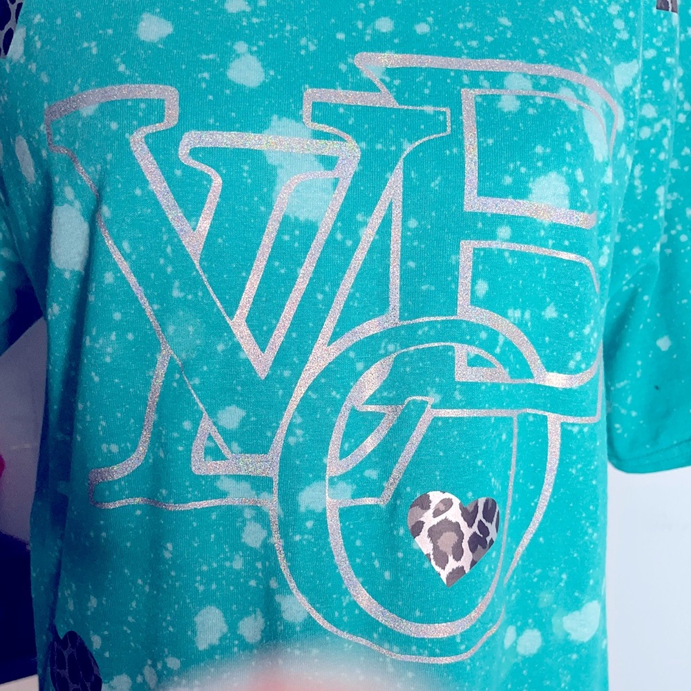 Custom women’s tee shirt large LV love